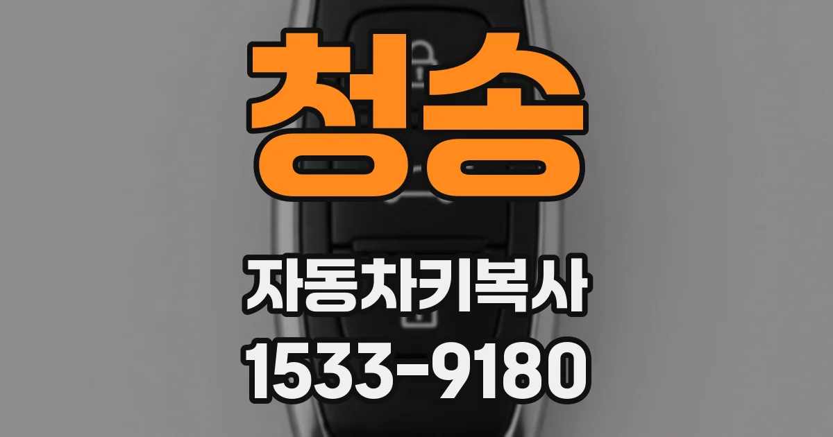 청송 자동차키복사