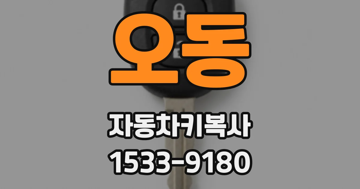 오동 자동차키복사