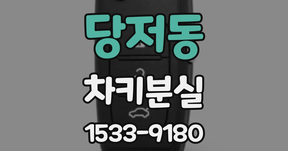 당저동 차키분실