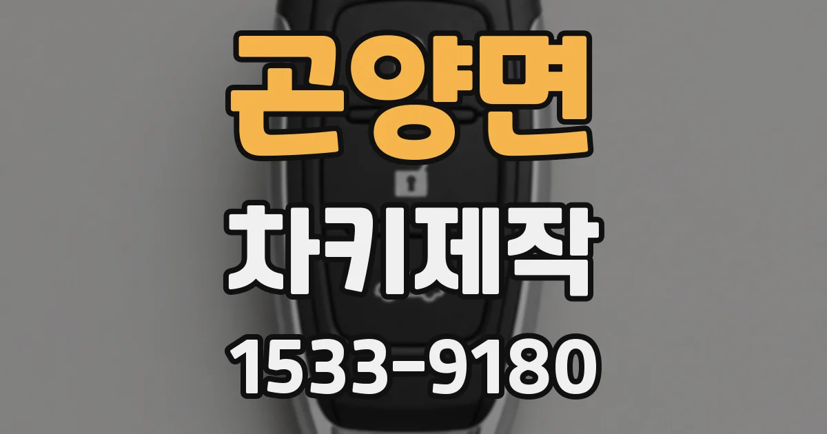 곤양면 차키제작