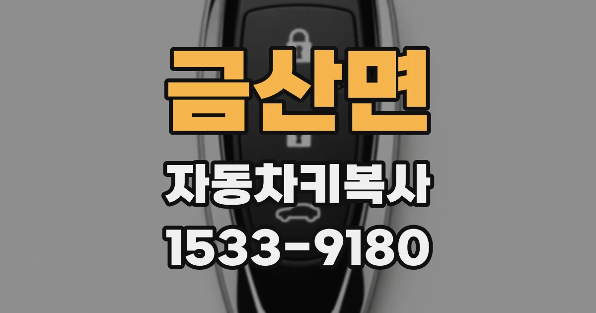 금산면 자동차키복사