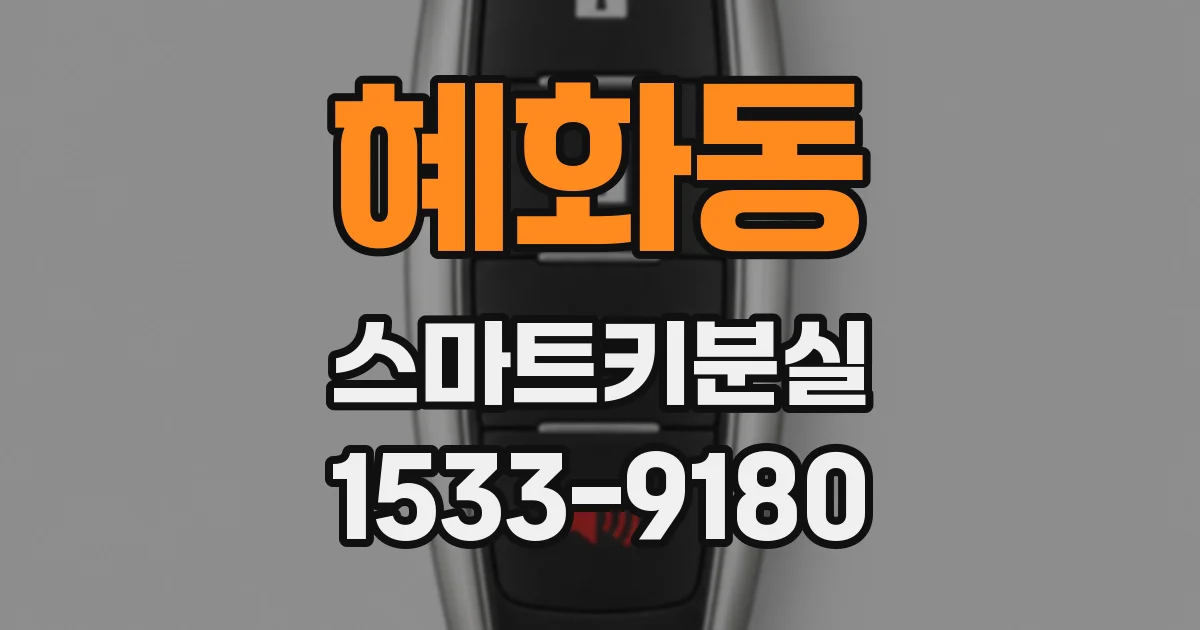 혜화동 스마트키분실