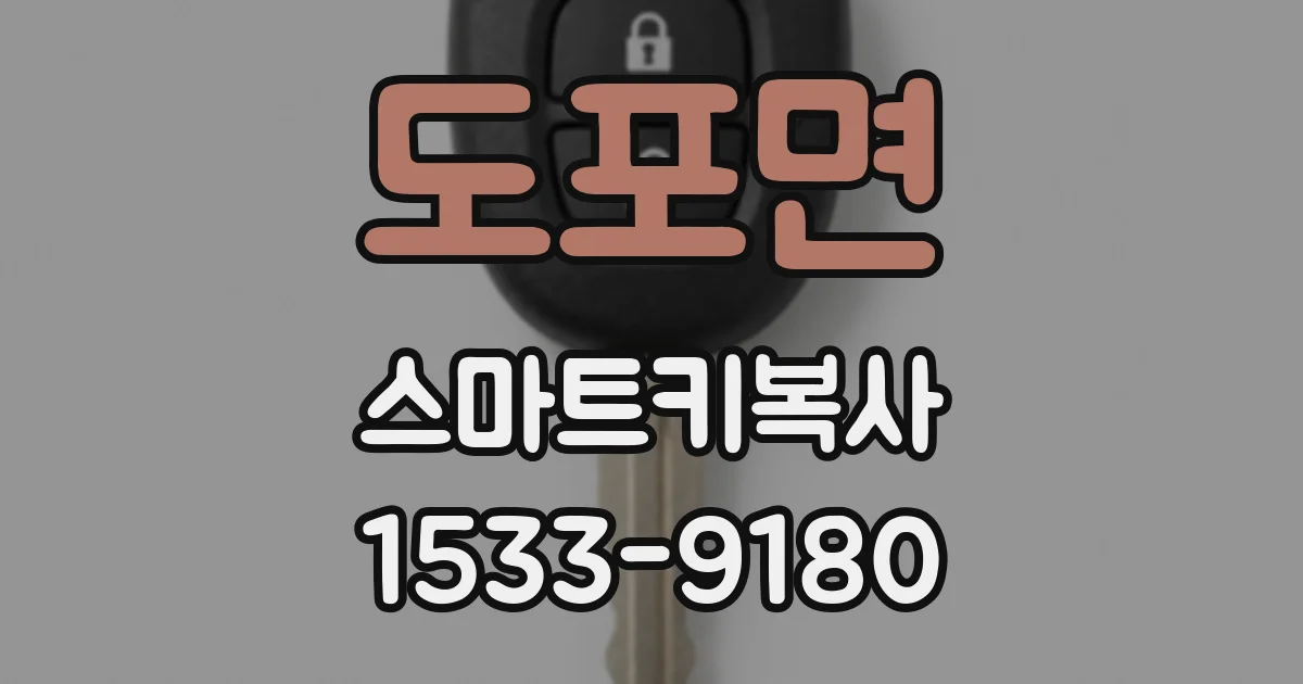 도포면 스마트키복사