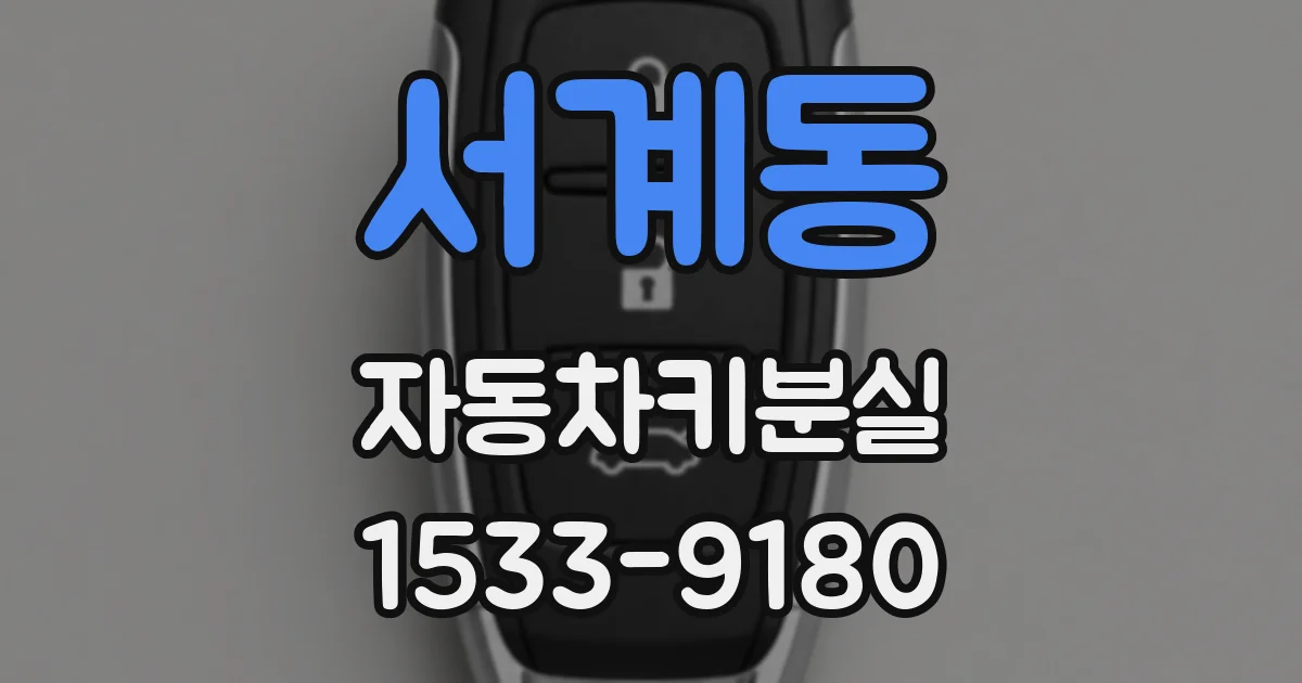 서계동 자동차키분실
