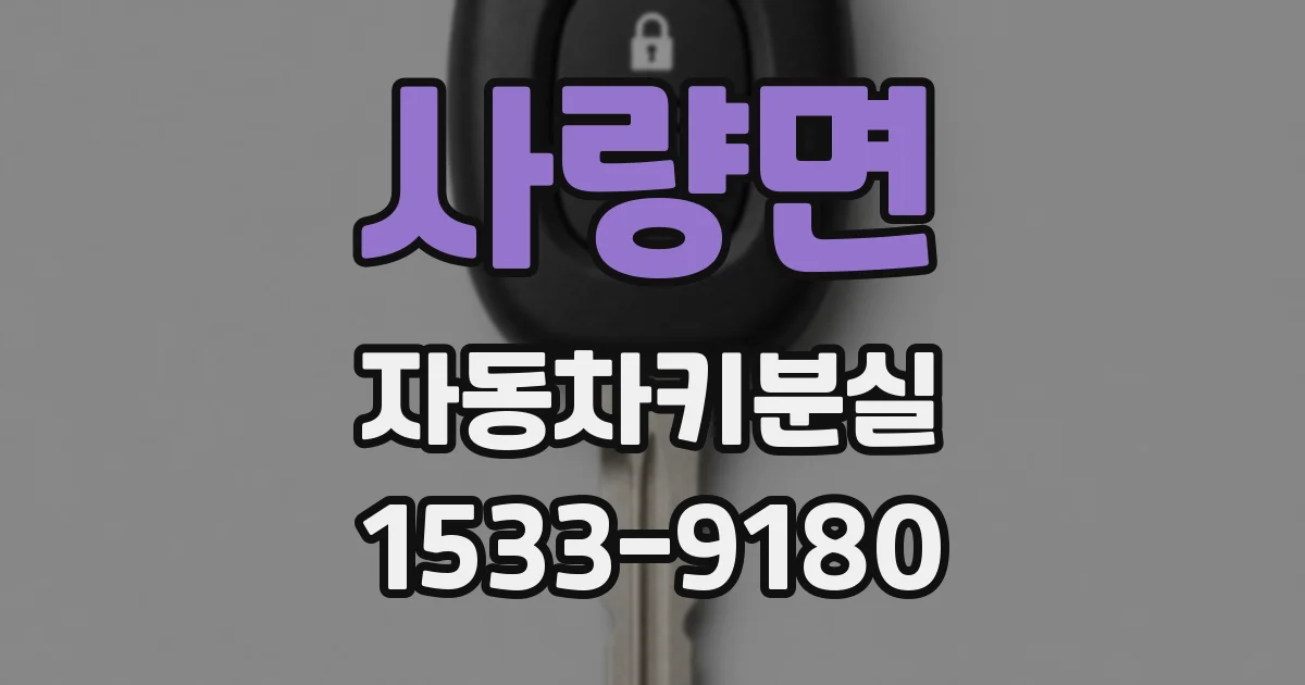 사량면 자동차키분실