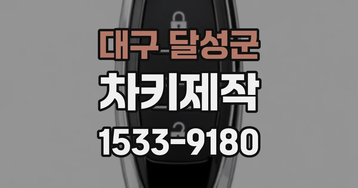 대구 달성군 차키제작