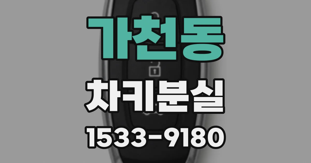 가천동 차키분실