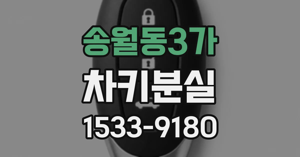 송월동3가 차키분실