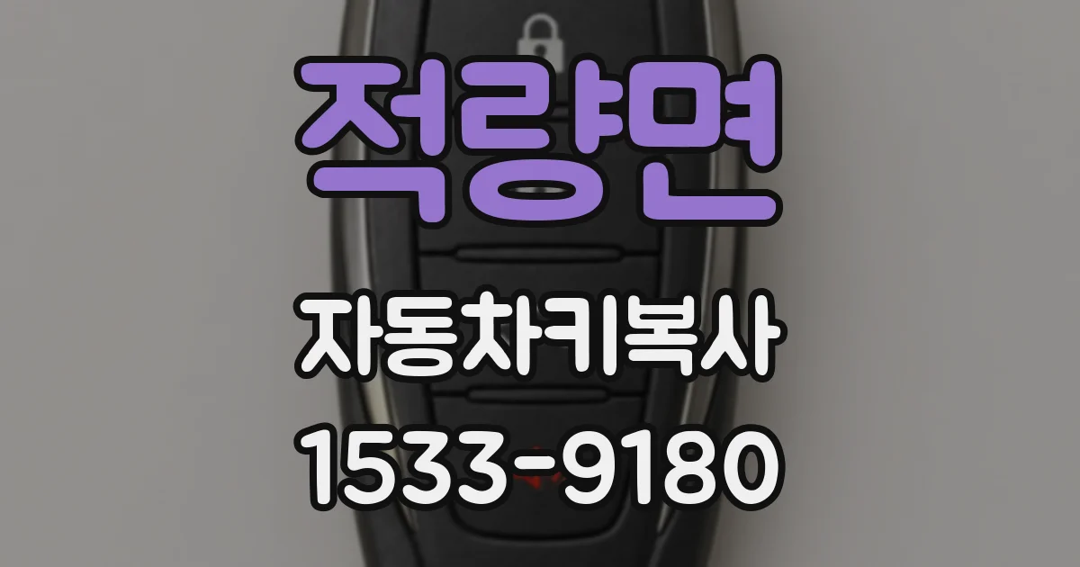 적량면 자동차키복사