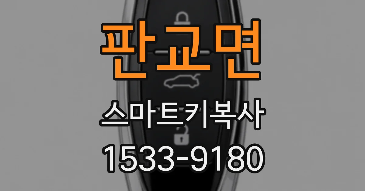 판교면 스마트키복사