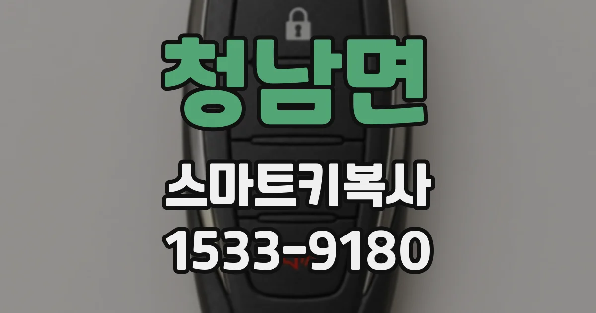 청남면 스마트키복사