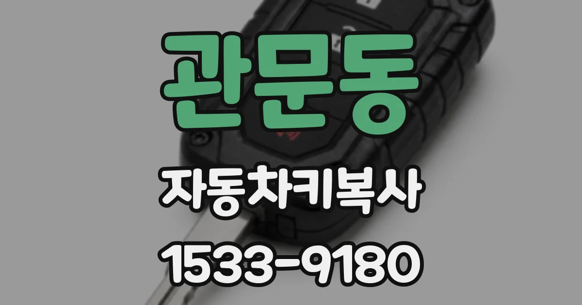 관문동 자동차키복사