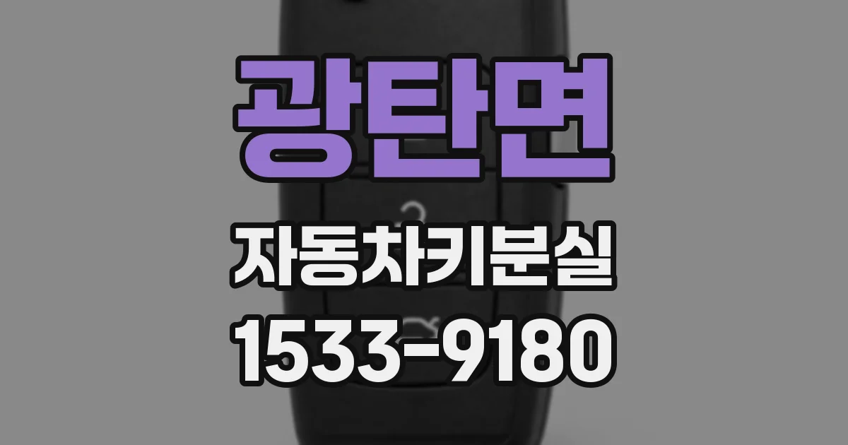 광탄면 자동차키분실