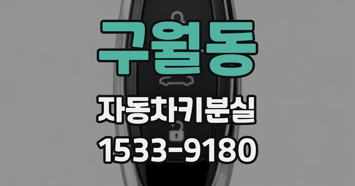 구월동 자동차키분실