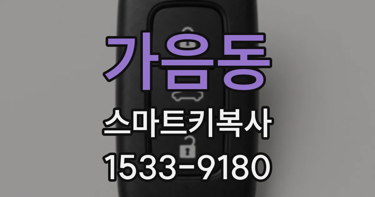 가음동 스마트키복사