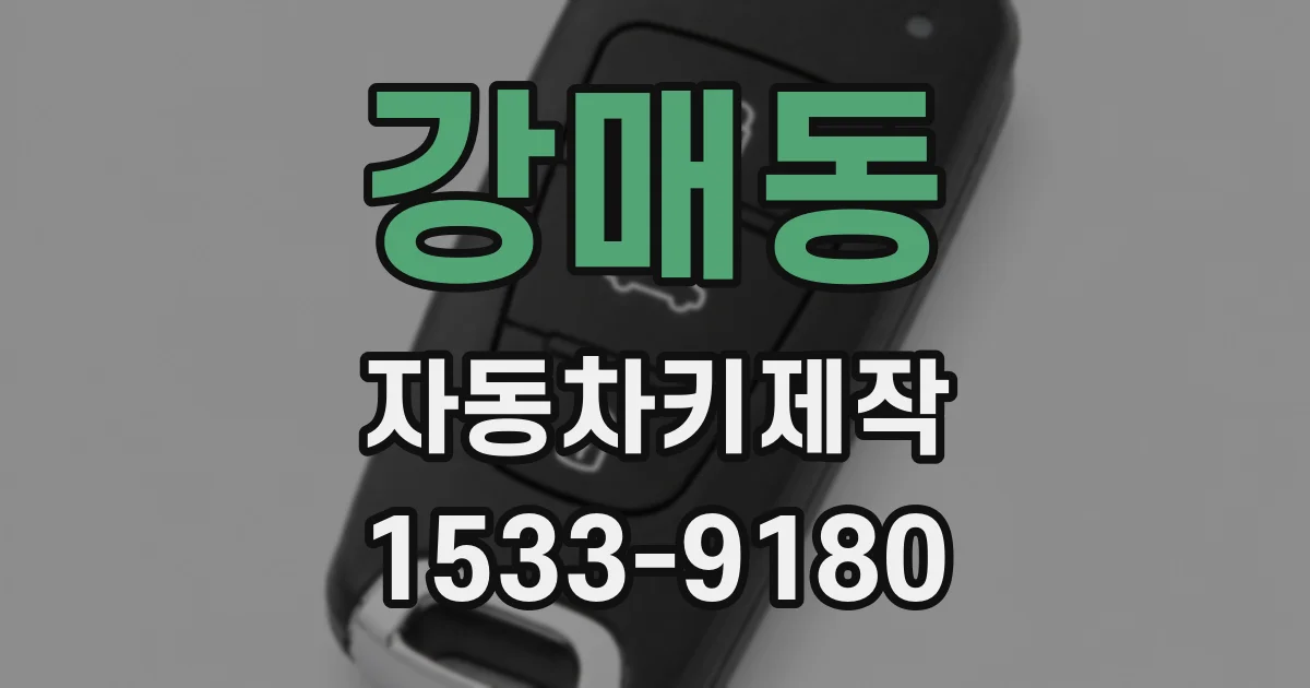강매동 자동차키제작