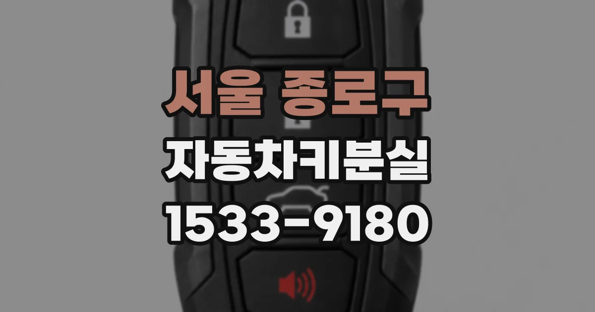 서울 종로구 자동차키분실