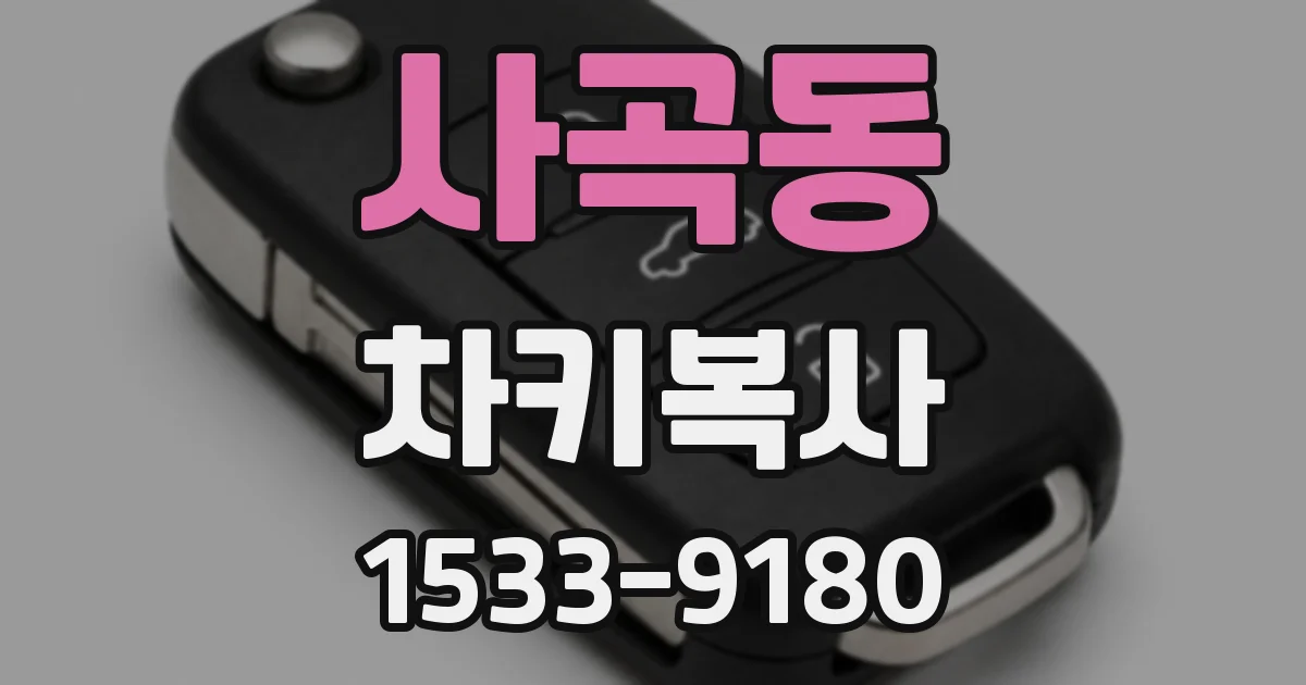 사곡동 차키복사