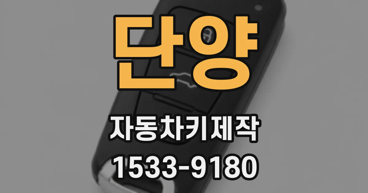 단양 자동차키제작