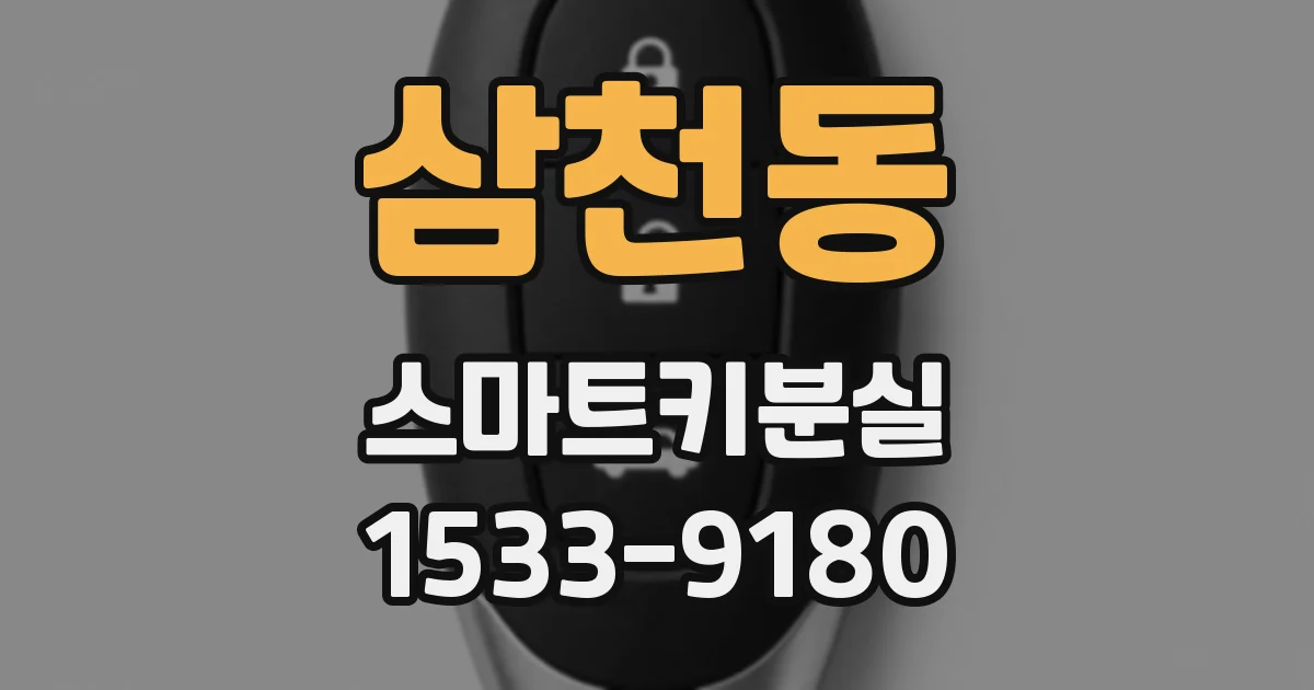 삼천동 스마트키분실