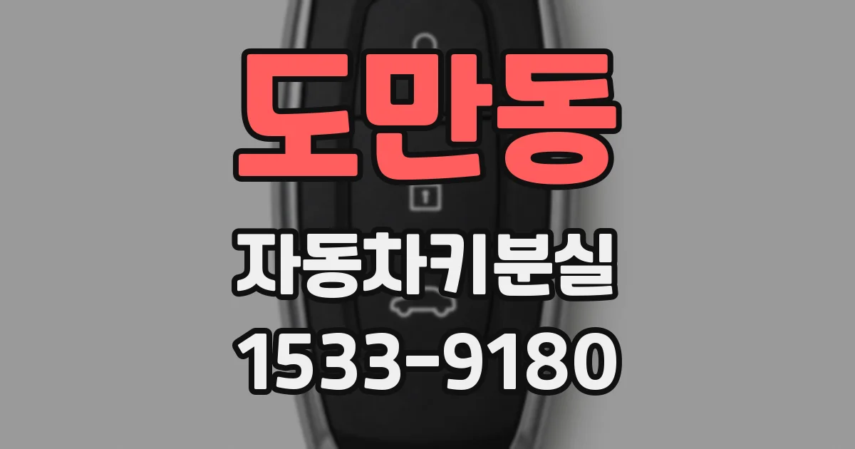 도만동 자동차키분실