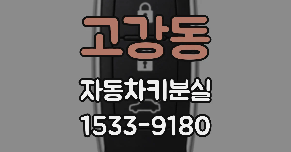고강동 자동차키분실