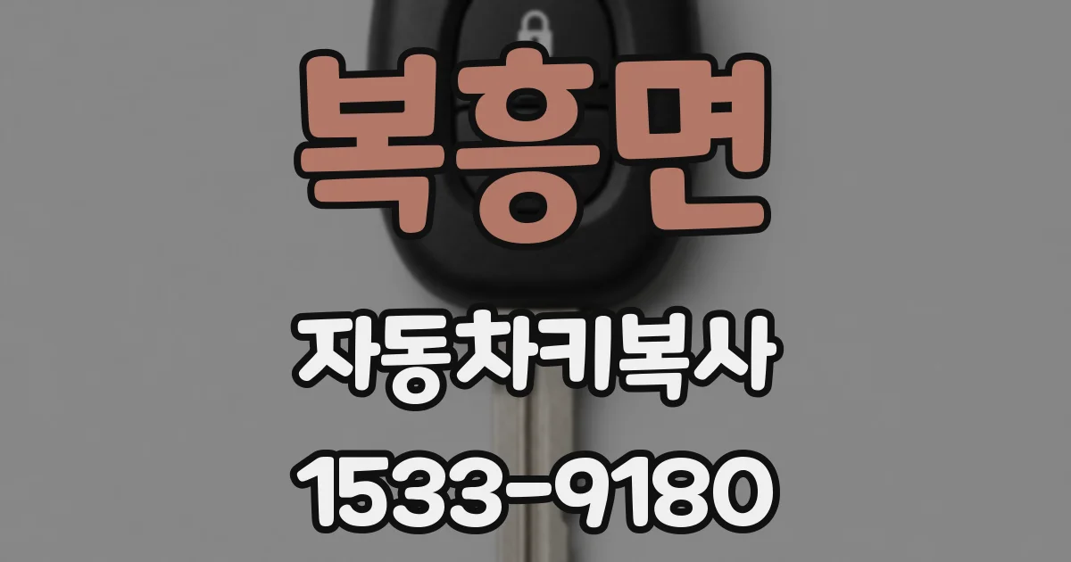 복흥면 자동차키복사