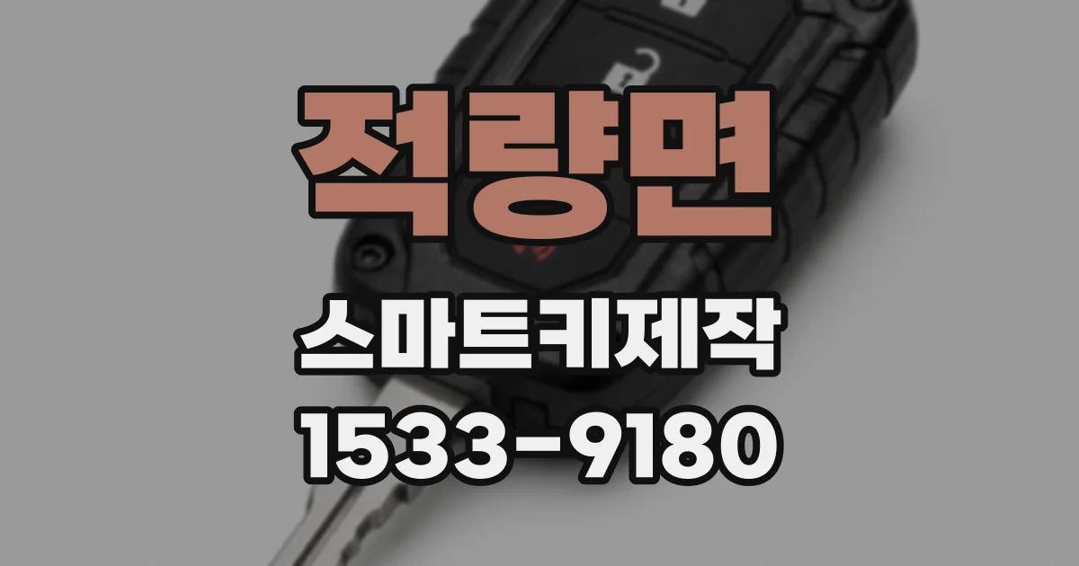 적량면 스마트키제작