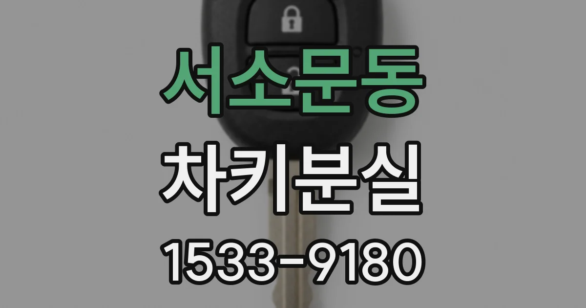 서소문동 차키분실