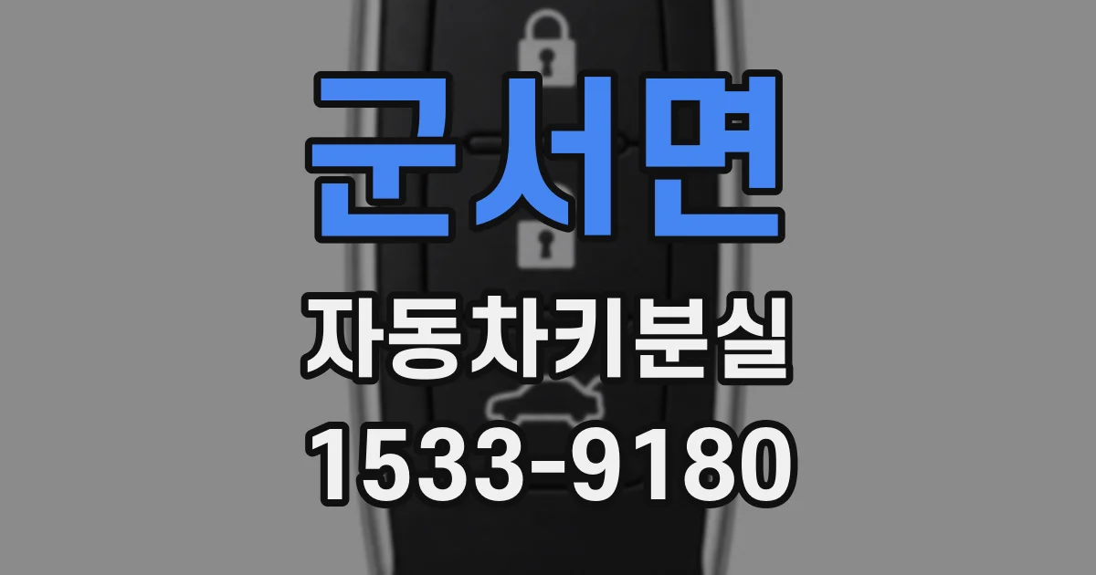 군서면 자동차키분실