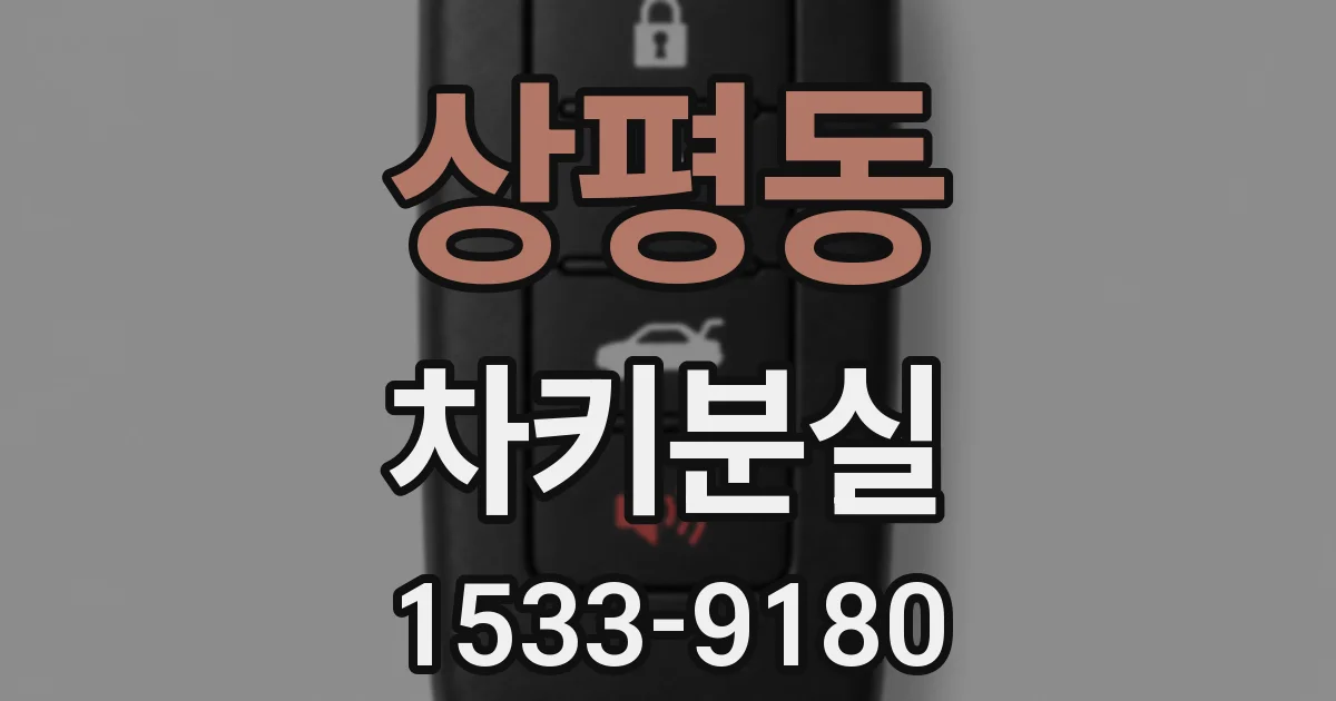 상평동 차키분실