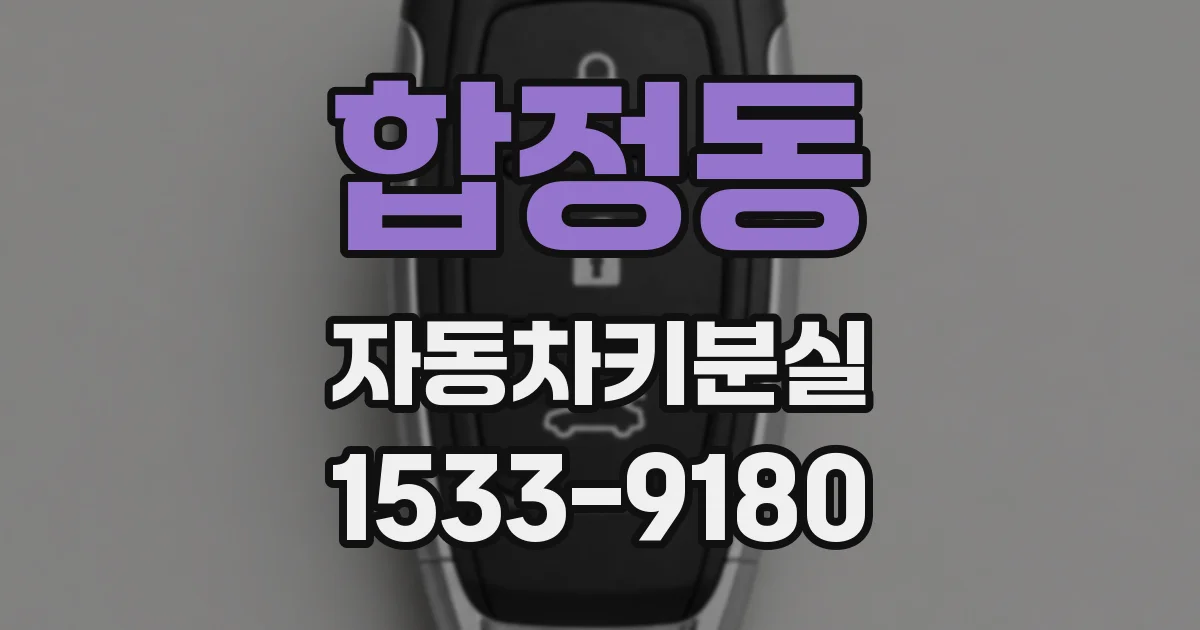 합정동 자동차키분실