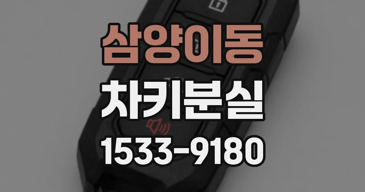 삼양이동 차키분실