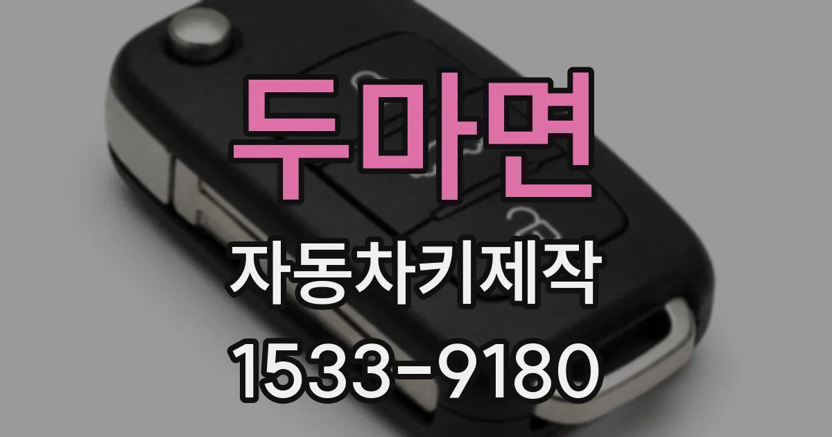 두마면 자동차키제작