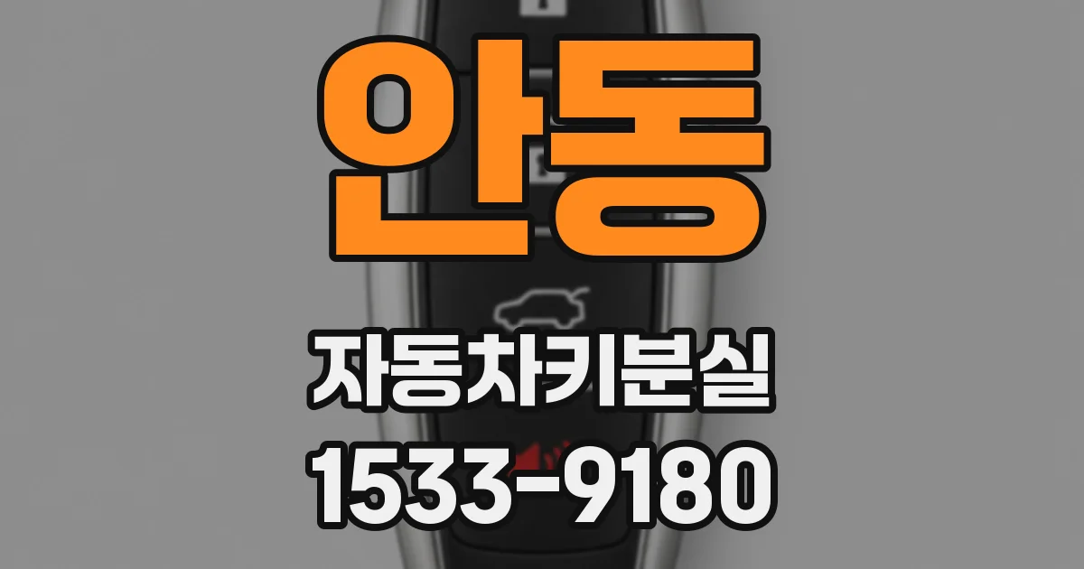 안동 자동차키분실