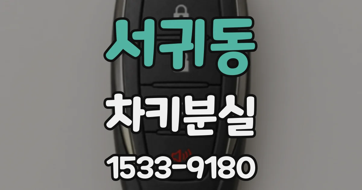 서귀동 차키분실