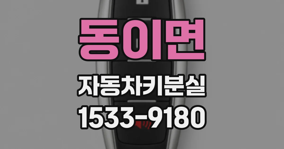 동이면 자동차키분실
