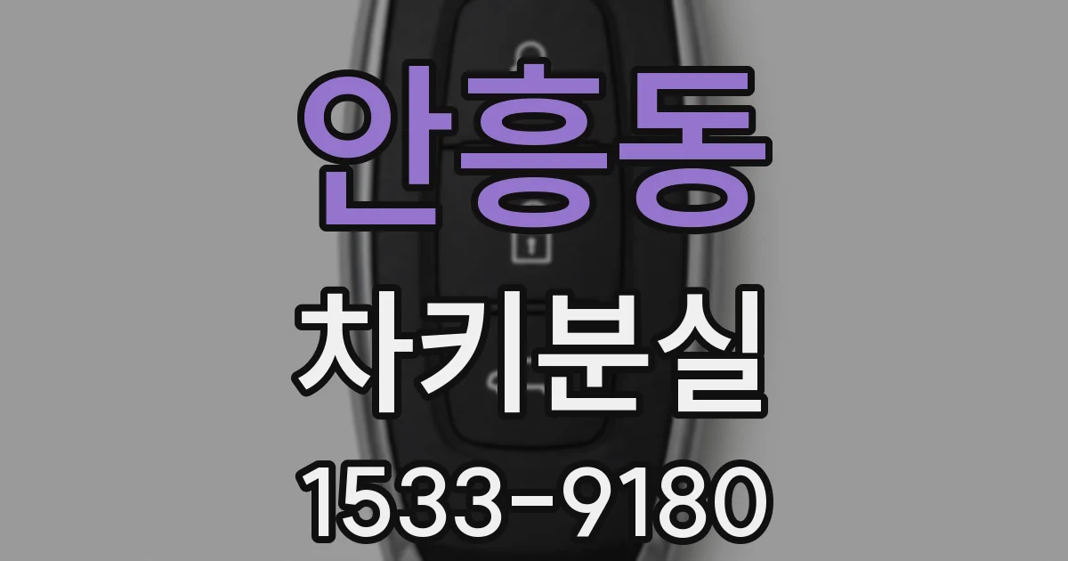 안흥동 차키분실