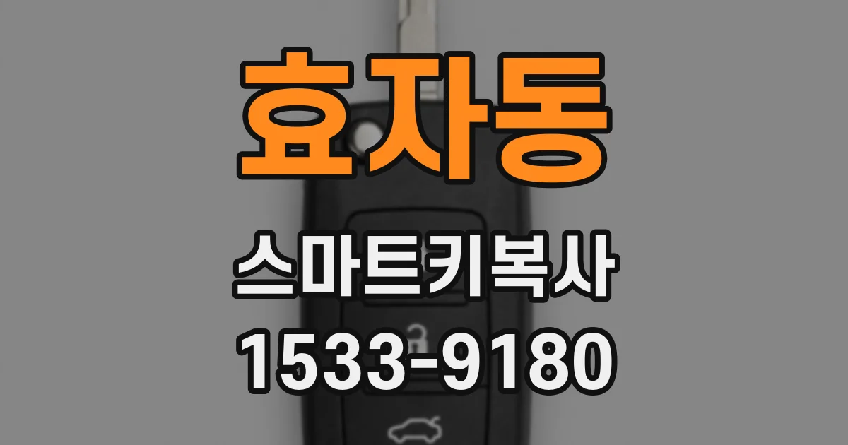 효자동 스마트키복사
