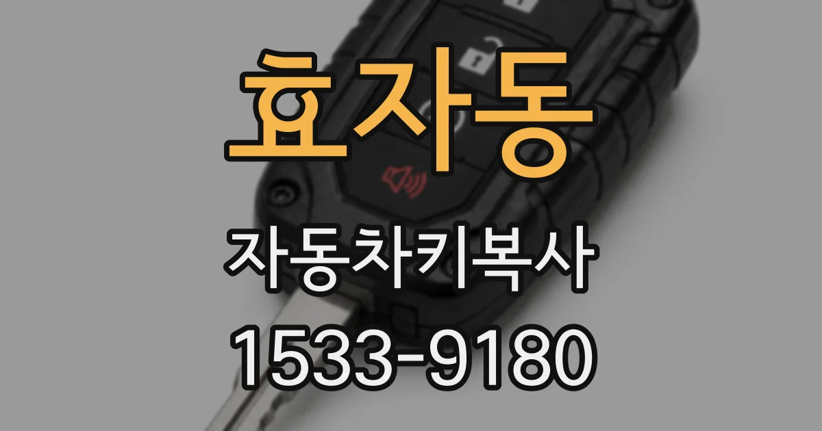 효자동 자동차키복사