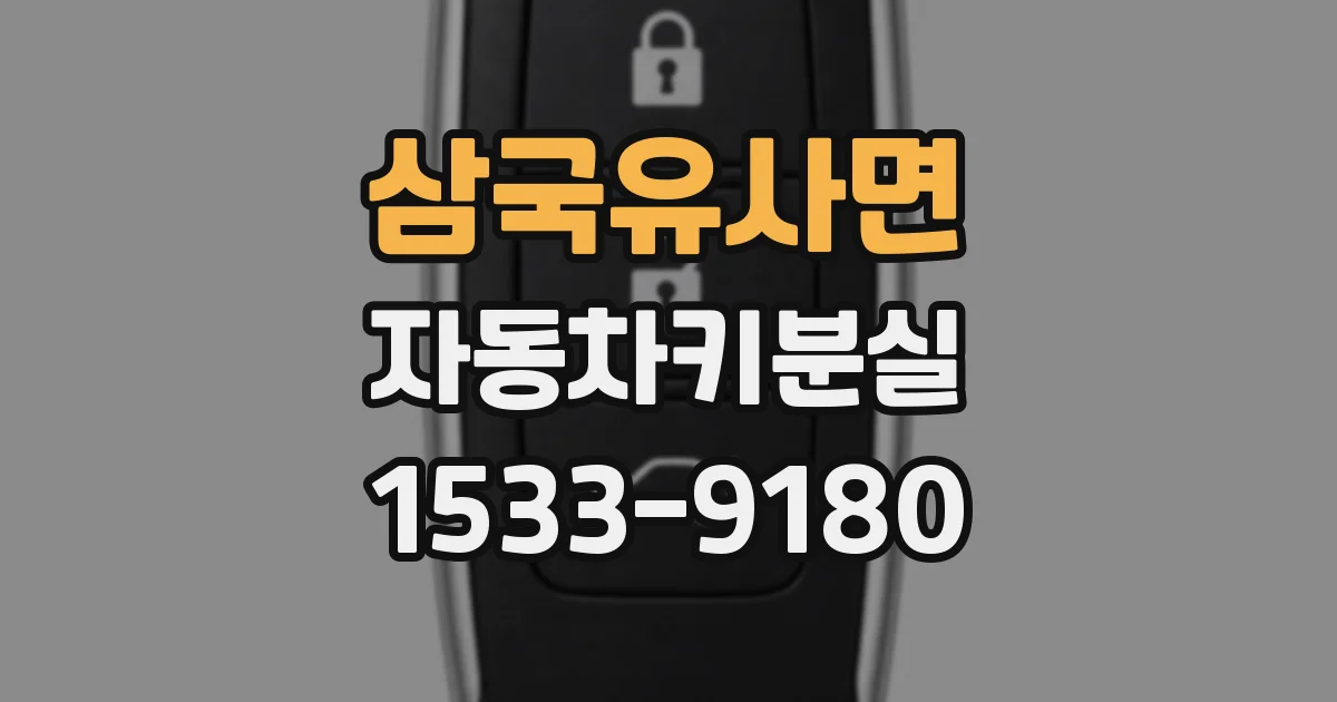 삼국유사면 자동차키분실