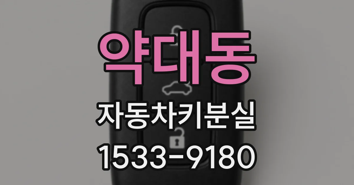 약대동 자동차키분실