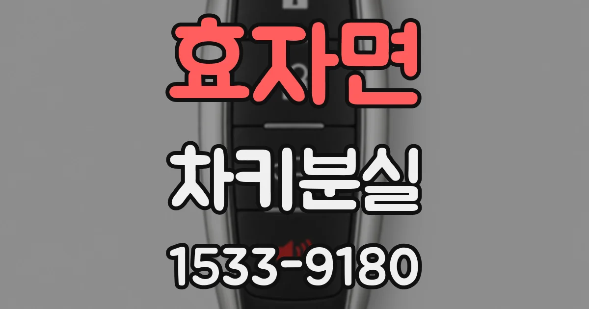 효자면 차키분실