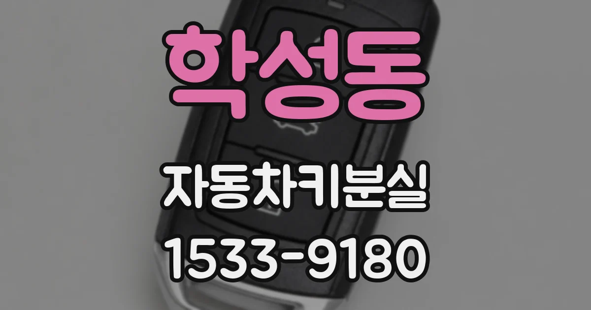 학성동 자동차키분실
