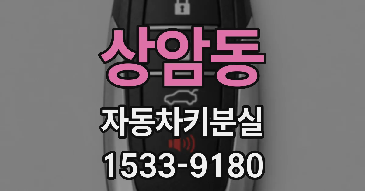 상암동 자동차키분실