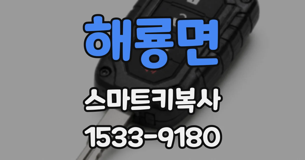 해룡면 스마트키복사