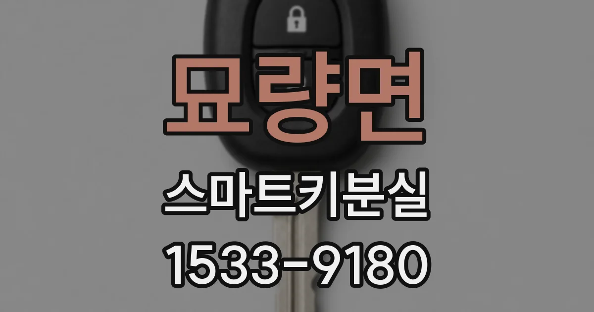 묘량면 스마트키분실