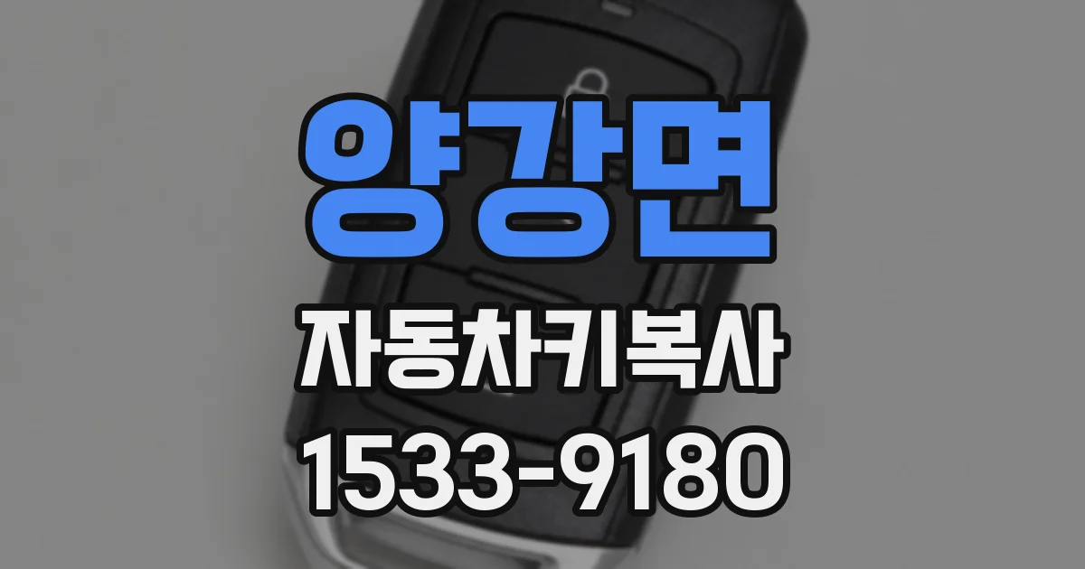 양강면 자동차키복사