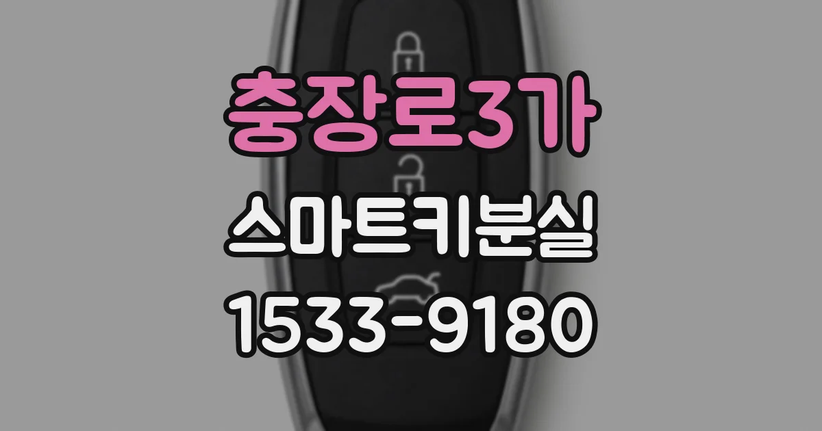 충장로3가 스마트키분실