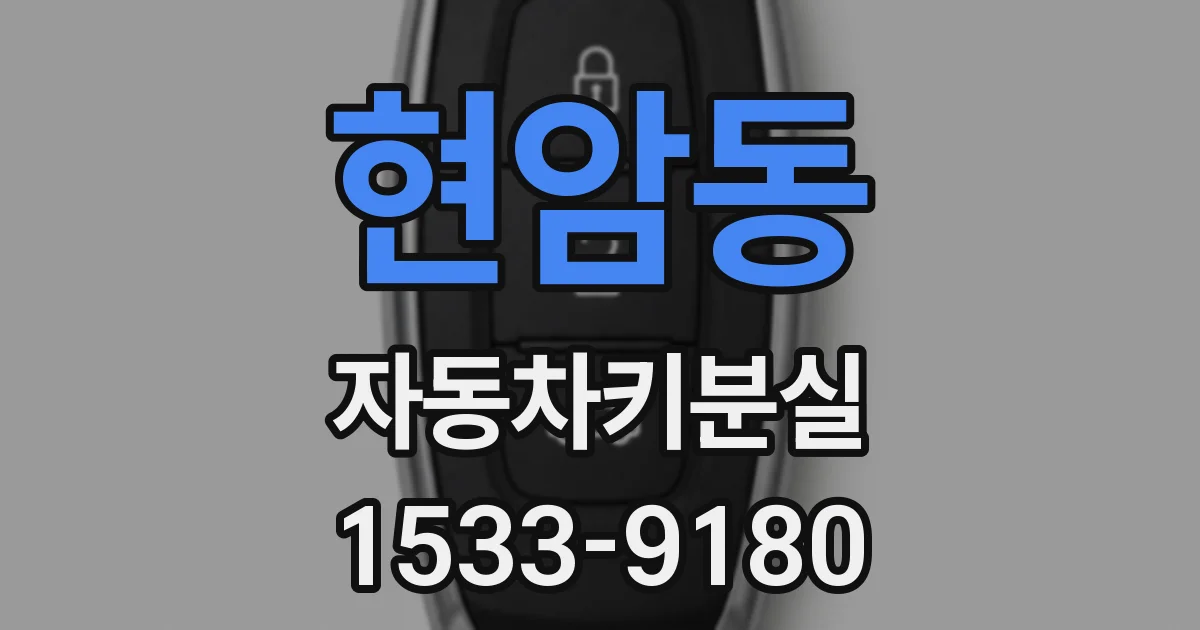 현암동 자동차키분실